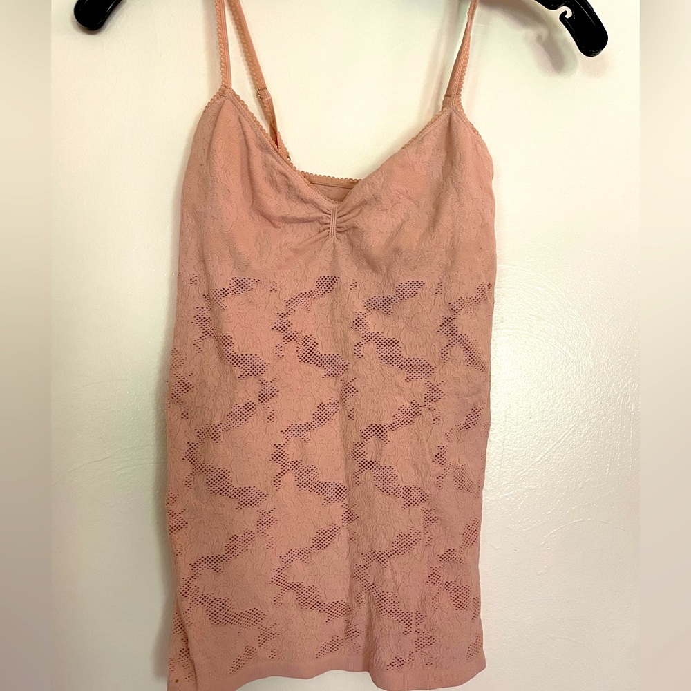 Guess Pink Cami Tank floral pattern